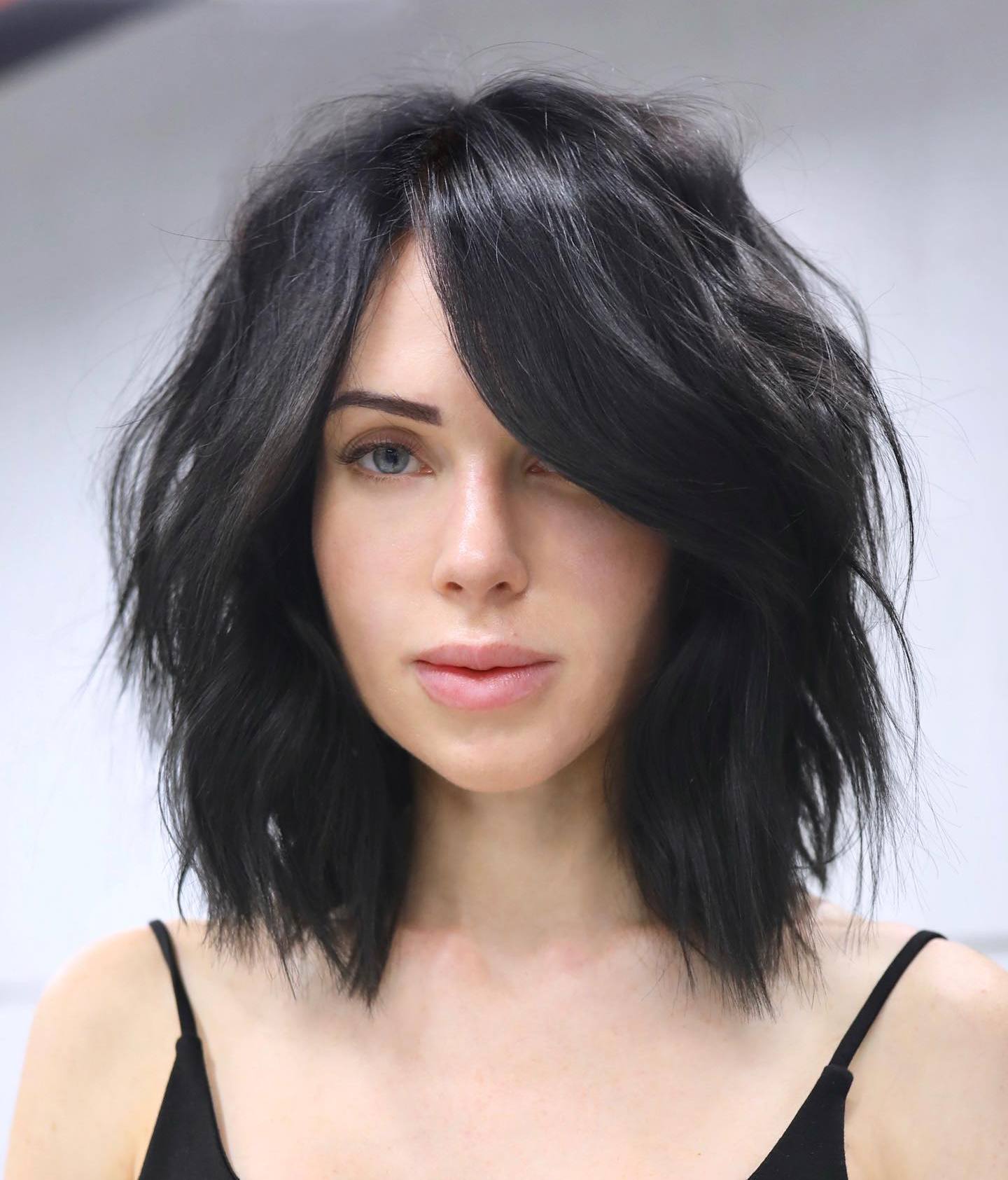 Perfect Side Bangs for Wolf Cut Lob