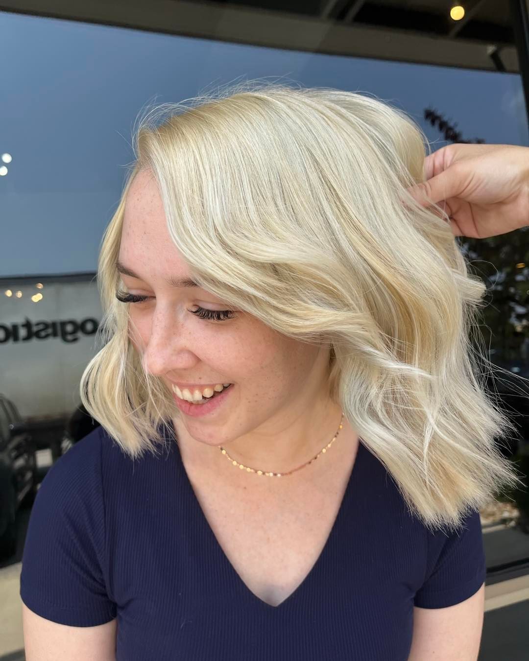 Flowy Side-Swept Bangs for Lob-Length Hair